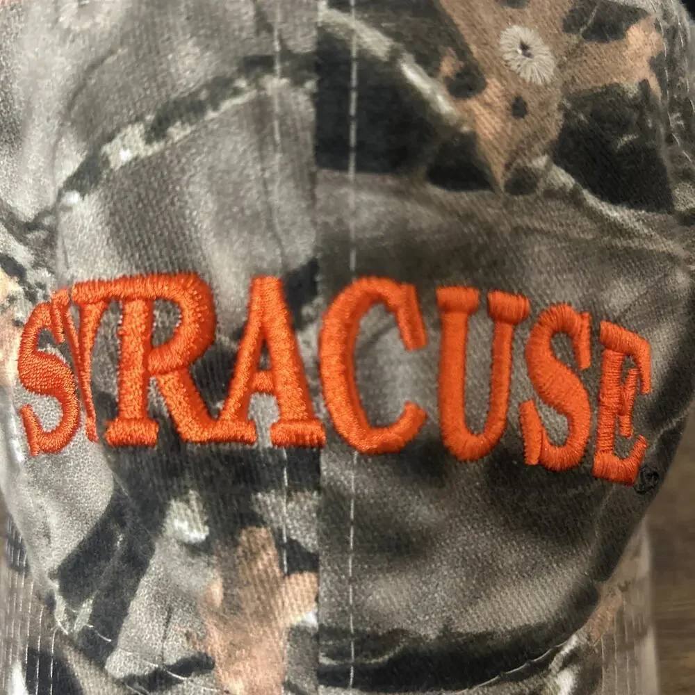 Legacy Syracuse Orange Camouflage Hat Hunters Baseball Cap Tree Bark EUC